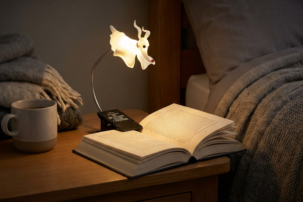 Paladone Nightmare Before Christmas Reading Light - Zero The Ghost Dog Book Light for Reading in Bed or Portable Light for Travel