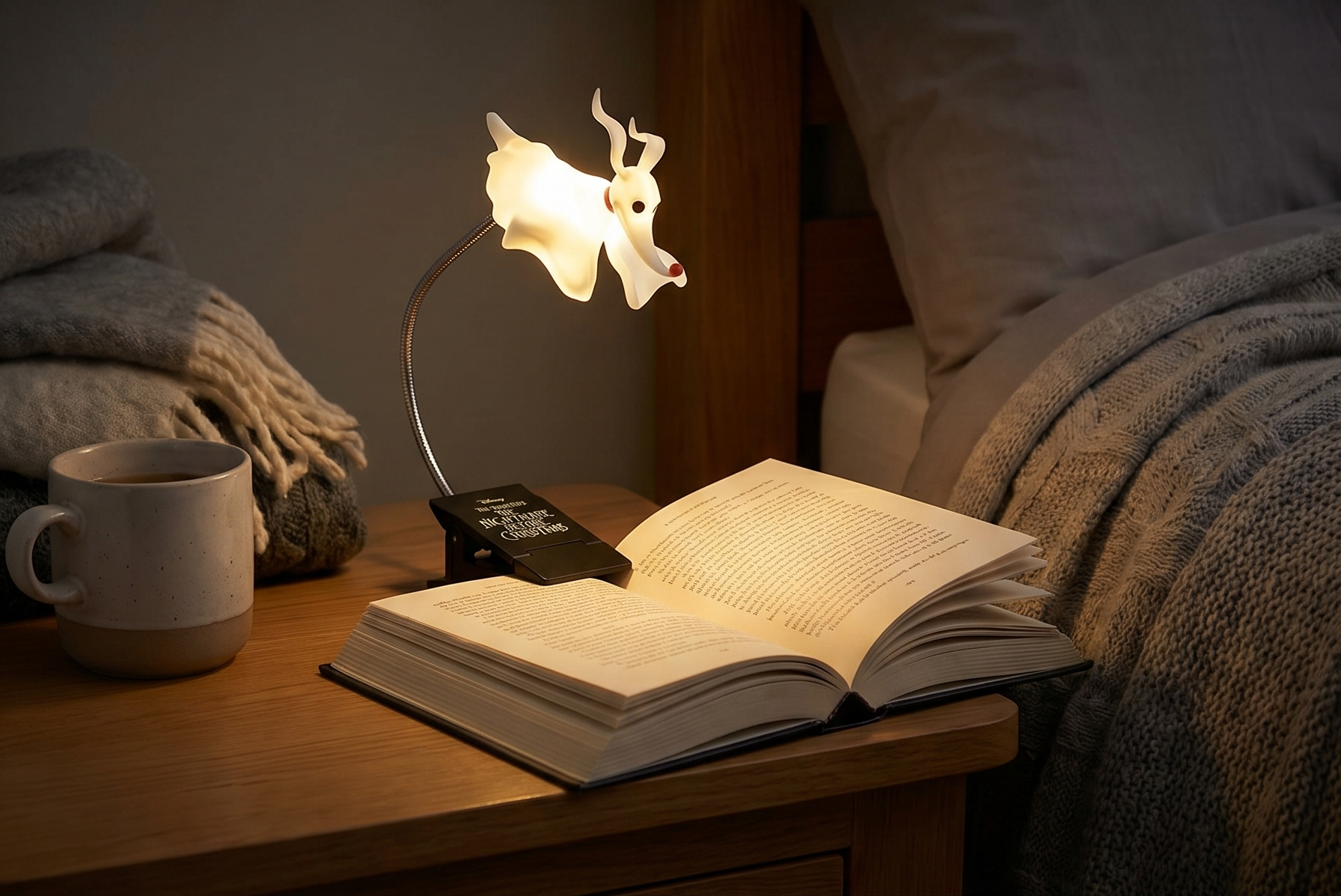 Paladone Nightmare Before Christmas Reading Light - Zero The Ghost Dog Book Light for Reading in Bed or Portable Light for Travel