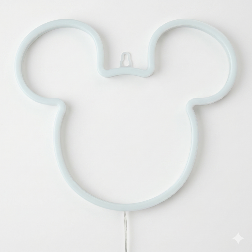 Paladone Disney Mickey Mouse Ears LED Neon Wall Light, Officially Licensed Lamp with Power Cord for Home, Bedroom, Living Space Décor, Pop Culture Gift