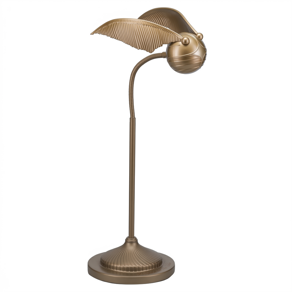 Paladone Golden Snitch Posable Desk Lamp - Officially Licensed Harry Potter Light for Bedside Table Reading, Flexible Neck, Gift for Home Office Decor