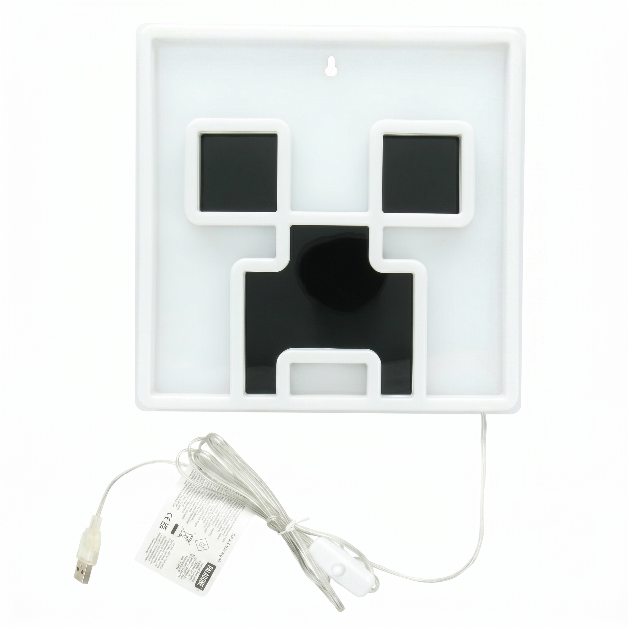Creeper Iconic LED Wall-Mountable Light Officially Licensed Minecraft Room Decor for Boys and Girls, Gamer Night Light in Vibrant Green - Paladone
