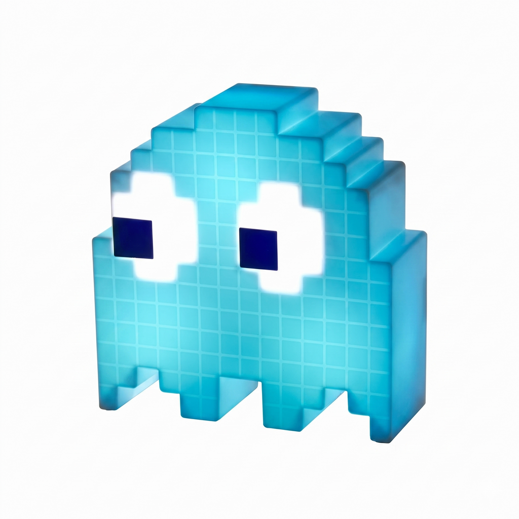 Pac-Man Ghost Light with Color Phasing Modes, Colors Change to Music, USB Powered