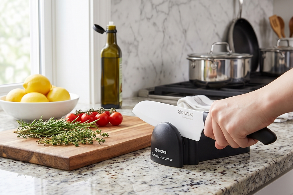 Kyocera Advanced Ceramics Diamond Wheel Knife Sharpener for Ceramic and Steel Knives