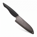Kyocera Innovation Series Ceramic 5.5" Santoku Knife, with Soft Touch Ergonomic Handle-Black Blade, Black Handle